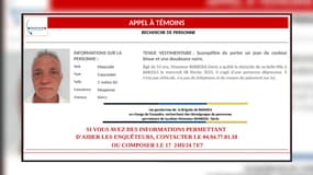 La gendarmerie du Var a lancé ce samedi 11 février un appel à témoins après la disparition inquiétante d'un quinquagénaire