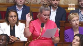 La députée LFI Mathilde Panot le 3 octobre 2023 à l'Assemblée nationale à Paris.