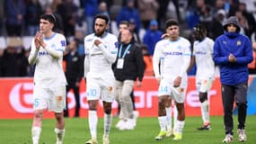 Les joueurs de l'OM après le match nul contre Metz, le 9 février 2024.