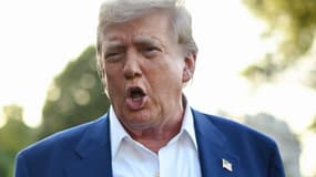 Donald Trump s'adresse à la presse avant de monter à bord de Marine One sur la pelouse sud de la Maison Blanche à Washington, DC, le 24 juin 2025. 