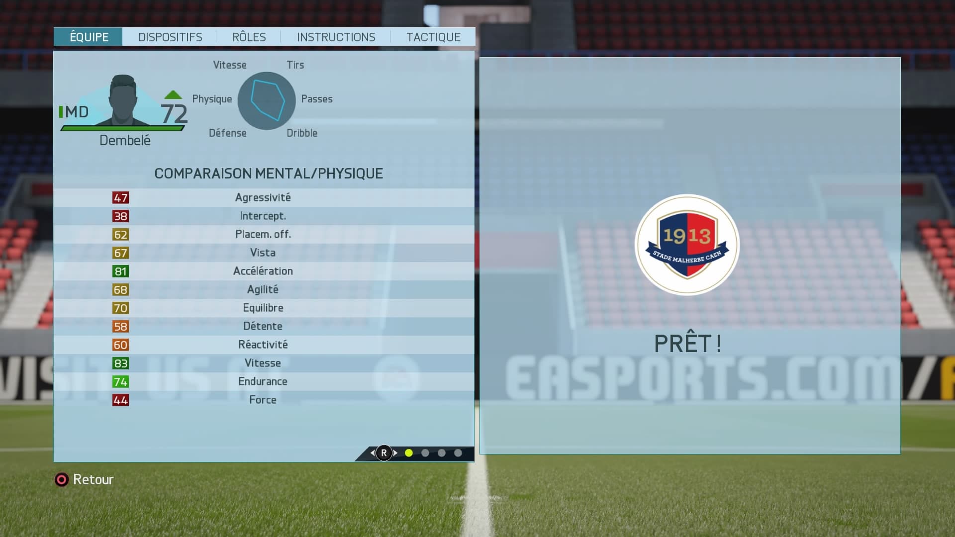 La fiche du même Dembélé à FIFA 16 La fiche du même Dembélé à FIFA 16