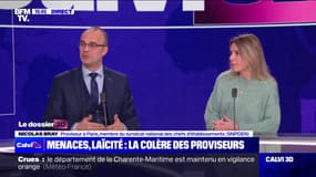 Proviseur menacé de mort à Paris: "C'est quelque chose auquel nous sommes confrontés régulièrement, déplore Nicolas Bray (proviseur membre du SNPDEN)