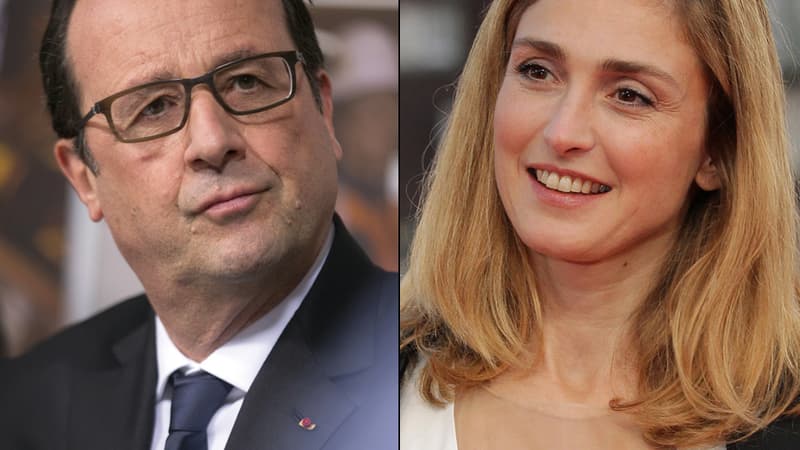 L'actrice Julie Gayet et le président de la République François Hollande. 