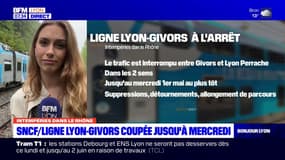 Intempéries dans le Rhône: la ligne Lyon-Givors interrompue jusqu'à mercredi