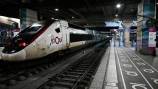 Un TGV Inoui en gare Montparnasse , à Paris, le 2 décembre 2022. (image d'illustration)