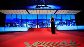L'actrice Camille Cottin, maîtresse de cérémonie, à l'ouverture du 77e Festival de Cannes, le 14 mai 2024