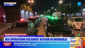 Manifestation des taxis: des opérations escargot autour de Marseille