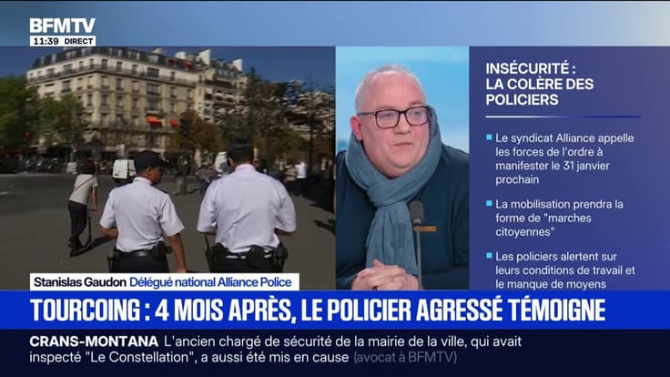 Colère des policiers: "17 agents de police sont agressés par jour" en France, assure Stanislas Gaudon (Alliance Police)
