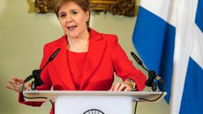 Nicola Sturgeon lors de son allocution. 