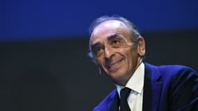 Eric Zemmour lors d'un discours, le 16 octobre 2021 à Béziers, dans le sud de la France