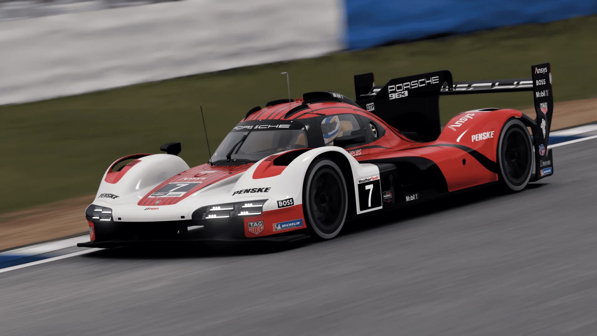 La Porsche 963 (2023) du team Penske dans Assetto Corsa.