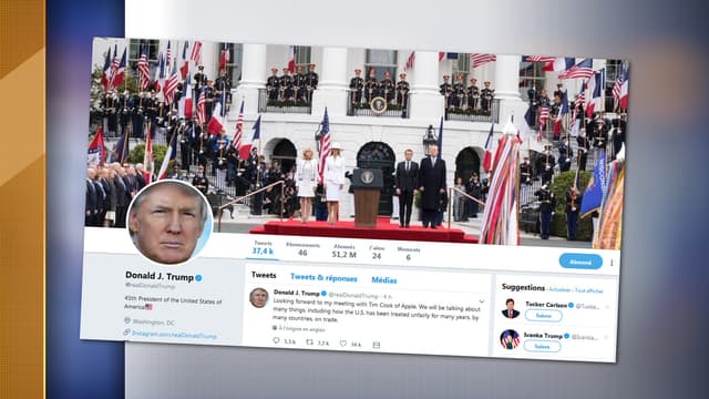 Le compte Twitter de Donald Trump.