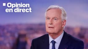 Le nouveau Premier ministre français, Michel Barnier, pose pendant le journal télévisé de TF1 le 6 septembre 2024.