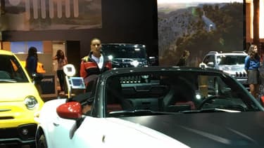 La Fiat 124 Spider en version Abarth au Mondial de l'Automobile.