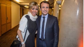 Emmanuel Macron et son épouse, Brigitte.