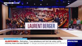 Retraites : "Les sénateurs ont tort de voter cette réforme, mais c'est leur liberté", Laurent Berger  - 12/03