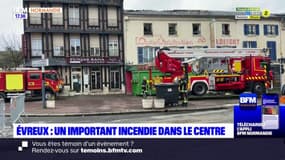 Un important incendie s'est déclaré dans le centre-ville d'Évreux