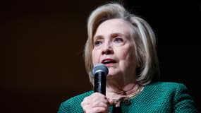 L'ex-secrétaire d'Etat Hillary Clinton lors d'une convention à Washington, aux Etats-Unis, le 5 mai 2023