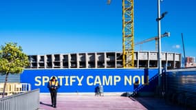 Les travaux du Camp Nou Spotify, le 23 novembre 2023