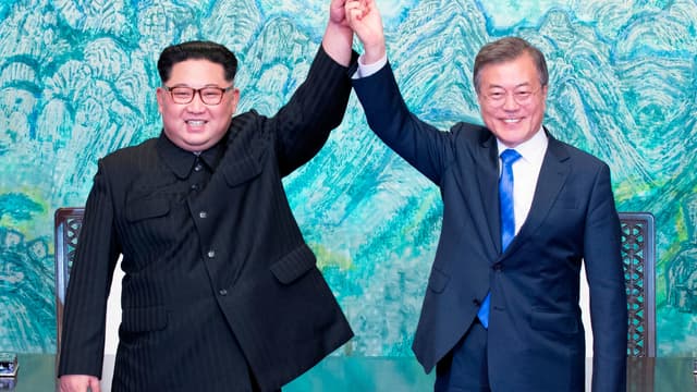 Kim Jong Un et Moon Jae-in, vendredi 27 décembre