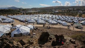 Le camp de migrants et de réfugiés de Kara Tepe, sur l'île de Lesbos, en Grèce (illustration)