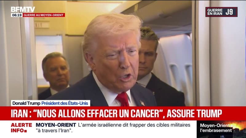 Iran: "Nous allons effacer un cancer de la surface de la terre", assure Donald Trump
