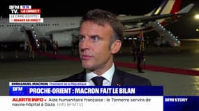 Emmanuel Macron: "Nous avons une responsabilité collective pour prendre en compte la situation humanitaire des populations [de Gaza]"