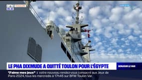 Le porte-hélicoptères Dixmude a quitté Toulon pour rejoindre l'Égypte 