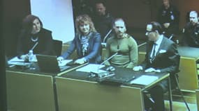 Vojislav Torden, ex dirigeant du groupe paramilitaire néo-nazi "Rusich group", poursuivi pour crimes de guerre en Ukraine, en procès à Helsinki, en Finlande, le 5 décembre 2024