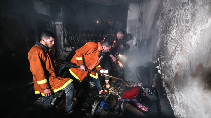 Un important incendie a ravage jeudi une maison dans la bande de Gaza tuant au moins 21 Palestiniens dont des enfants 1522733