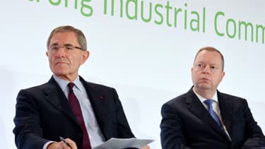 Le président d'Engie, Gérard Mestrallet, et le PDG de RWE, Peter Terium.