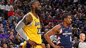 LeBron James lors du match entre Philadelphie et les Los Angeles Lakers (138-94), plus lourde défaite de sa carrière, le 27 novembre 2023