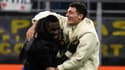 Marcus Thuram et Benjamin Pavard hilares après un match de l’Inter Milan en décembre 2023