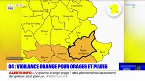 Alpes-de-Haute-Provence: vigilance orange pour risque d'orages ce vendredi