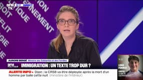 Loi immigration: Aurore Bergé "défavorable" à la mesure qui conditionne à 5 ans de résidence le versement des prestations sociales aux étrangers en situation régulière 