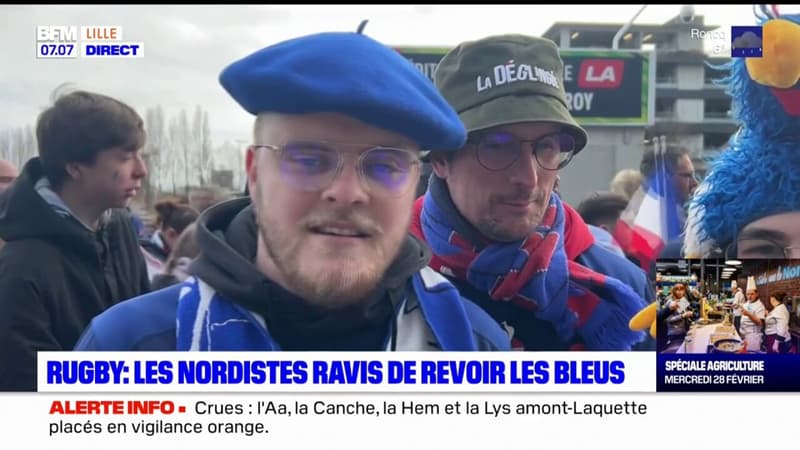 Villeneuve-d'Ascq: les Nordistes ravis de revoir les Bleus de l'équipe de France de rugby
