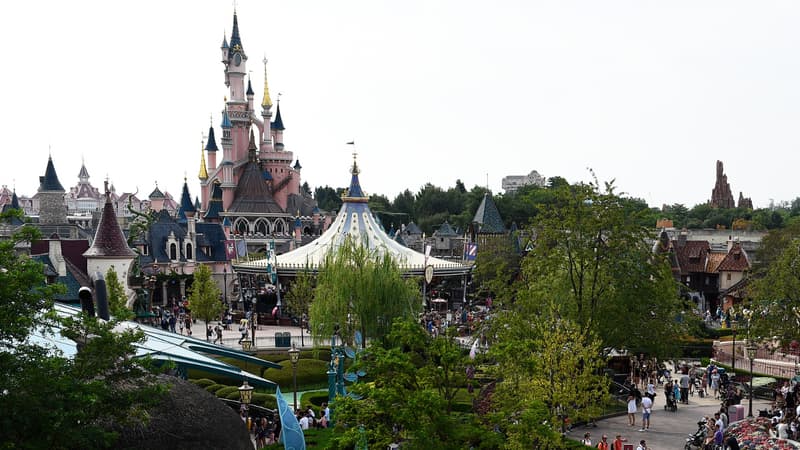 Vue de Disneyland Paris, à Marne-la-Vallée, le 13 août 2015.