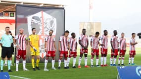 L'AC Ajaccio avant un match de Ligue 2