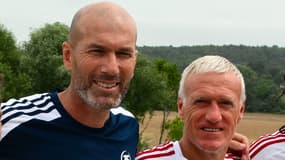Zinédine Zidane et Didier Deschamps le 12 juillet 2023 à Aix-en-Provence