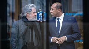 Vincent Labrune et Philippe Diallo lors d'une discussion au siège de la FFF en janvier 2023