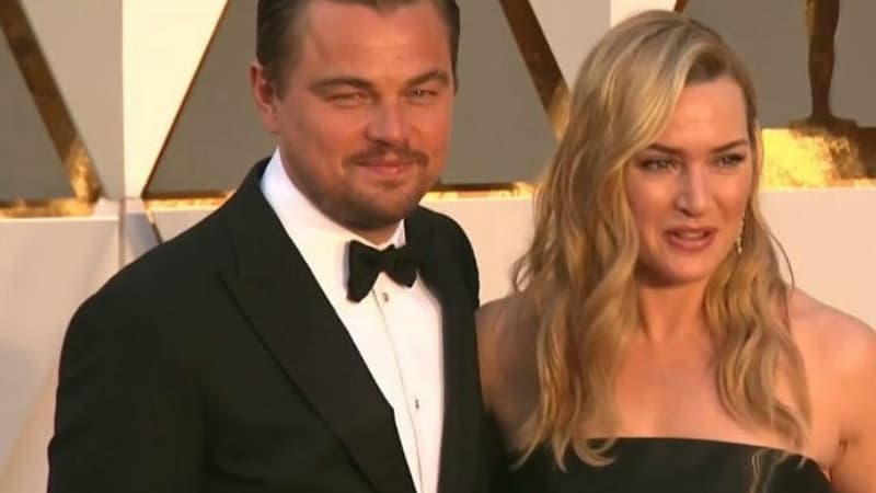 Leonardo DiCaprio et Kate Winslet à la cérémonie des Oscars 2016