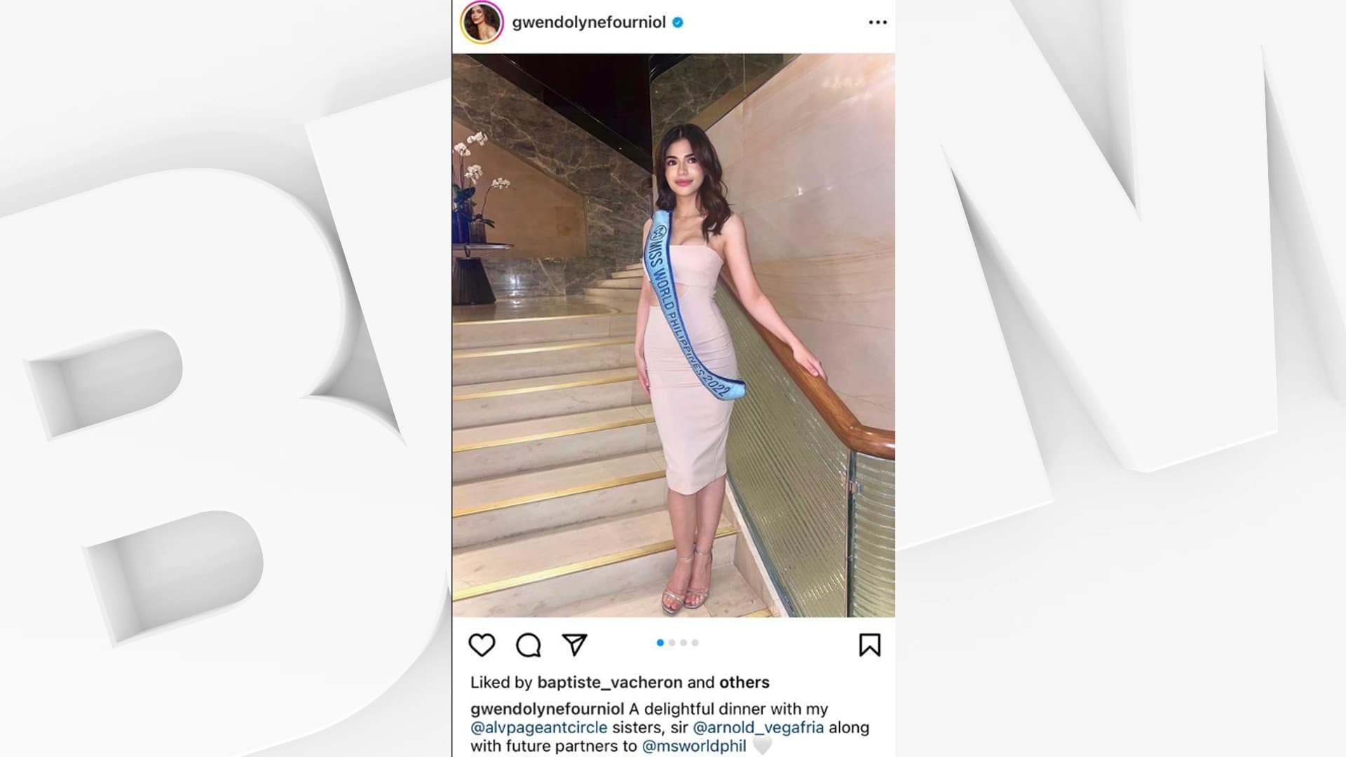 Givordine Competes for Miss World Crown as Miss Philippines 2022.