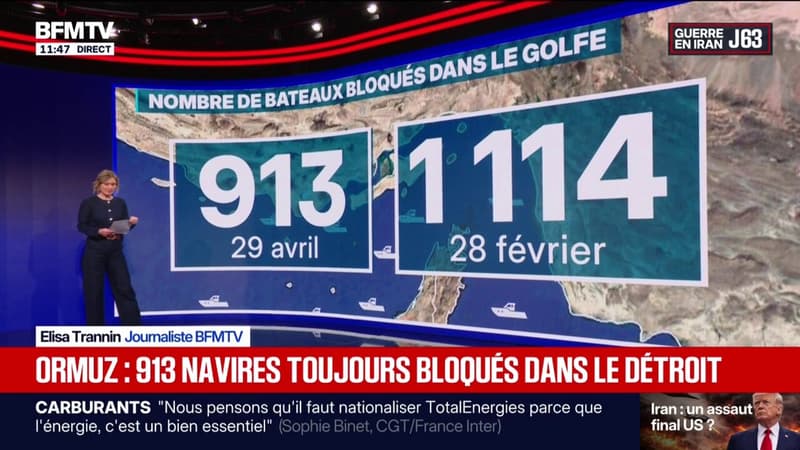 Détroit d’Ormuz: 913 bateaux commerciaux toujours bloqués dans le Golfe