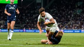 Romain Ntamack face à l'Ecosse, le 12 août 2023.