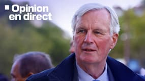 Le Premier ministre Michel Barnier à Paris le 14 septembre 2024 à l'occasion de la parade des athlètes olympiques et paralympiques