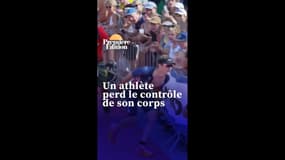 En plein triathlon, cet athlète perd le contrôle de son corps mais franchit la ligne d'arrivée