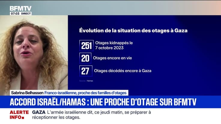"C'est une joie immense", confie cette proche d'otage après l'accord de cessez-le-feu entre Israël et le Hamas