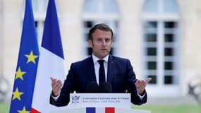 Emmanuel Macron devant les membres de la Convention citoyenne pour le climat