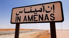 L'entrée du site d'In Amenas, en Algérie.