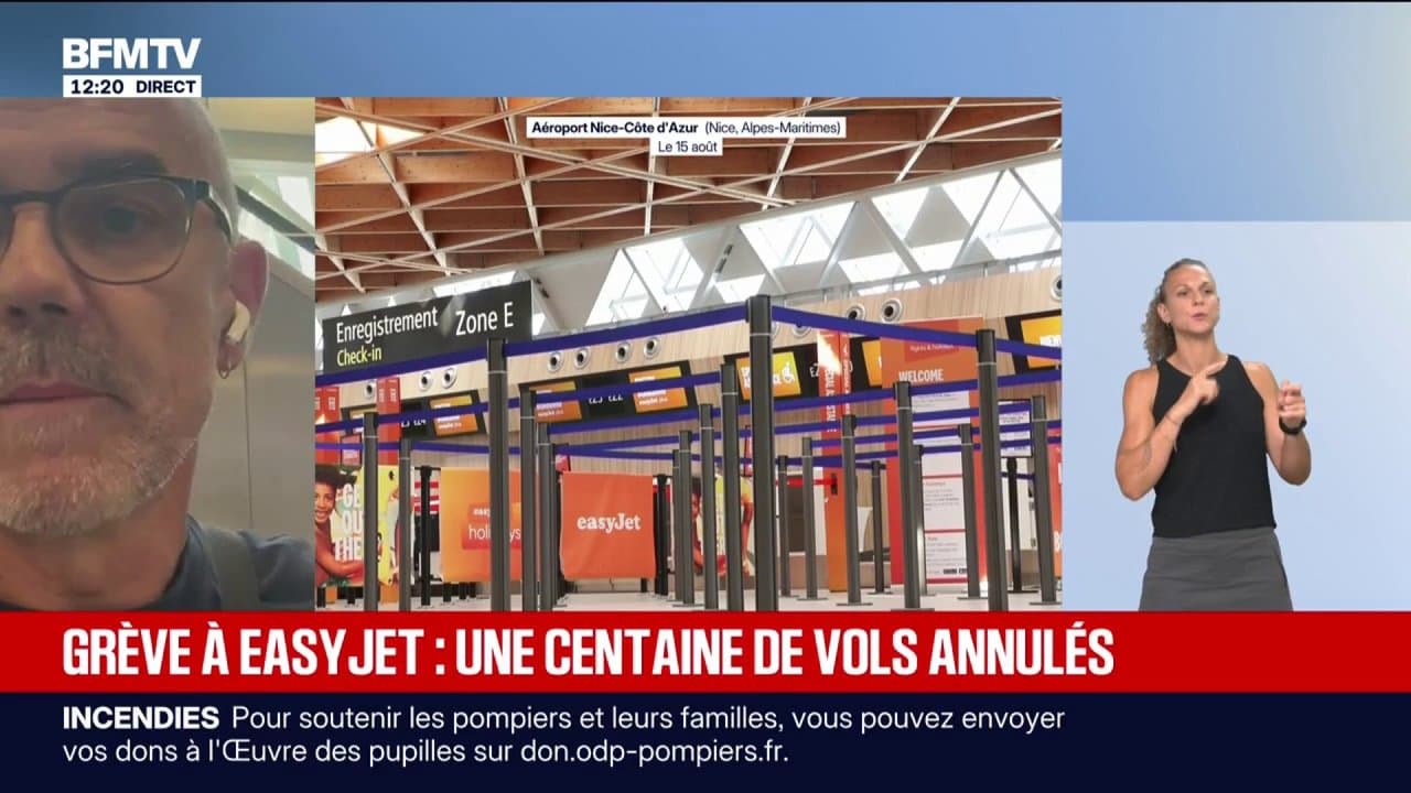 Grève chez EasyJet: "On nous propose pas de solution, c'est à nous de nous débrouiller", explique ce passager impacté